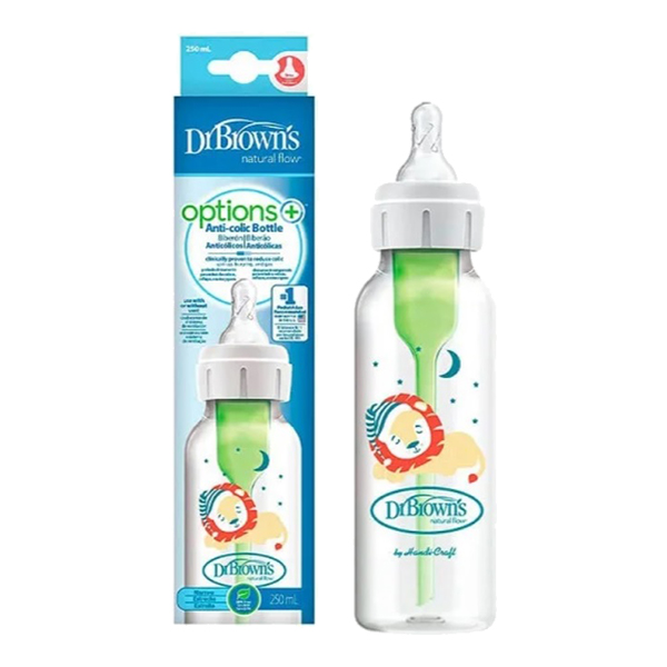 [sb81105] شیشه شیر طلق کلاسیک دکتر براونز طرح شیر سایز 250 میل