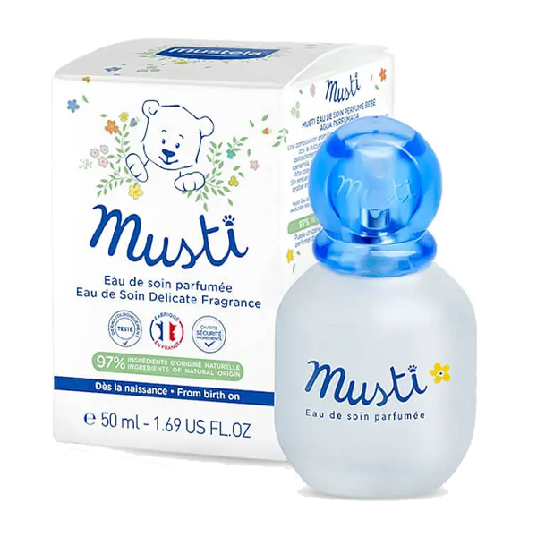 [80666] عطر نوزاد و کودک موستلا مدل Musti حجم ۵۰ میلی‌لیتر