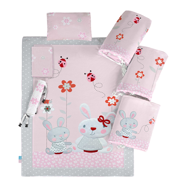 رو تختی هفت تیکه رز برن طرح little bunny