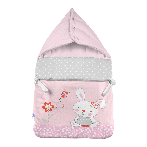 [20368] قنداق فرنگی زیپ دار رز برن طرح little bunny