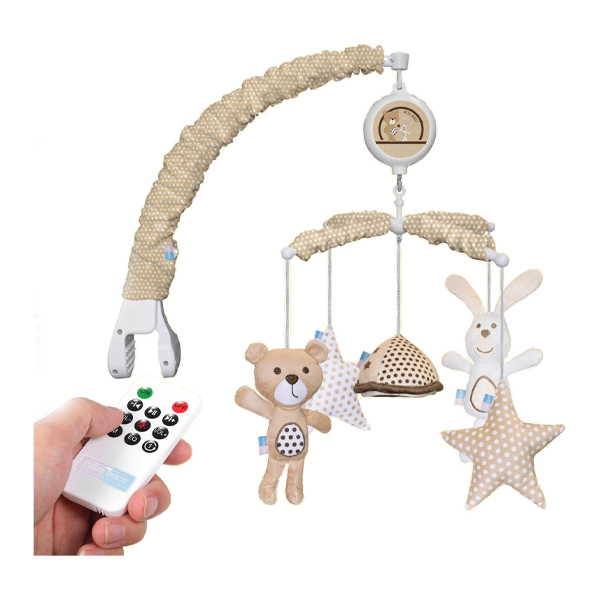 [20730] آویز موزیکال رز برن طرح bear&kite