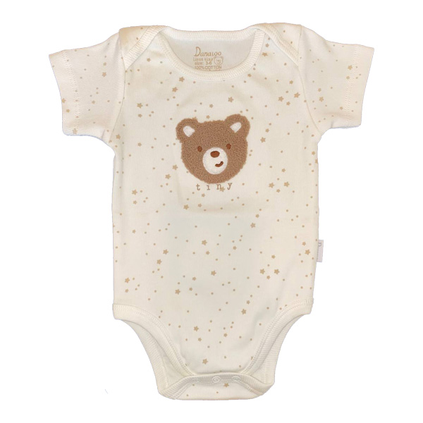 [36163] بادی آستین کوتاه دانالو طرح teddy (0 الی 3 ماهگی)